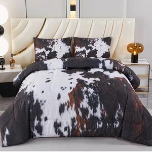 Black and White cow print Bedding Set